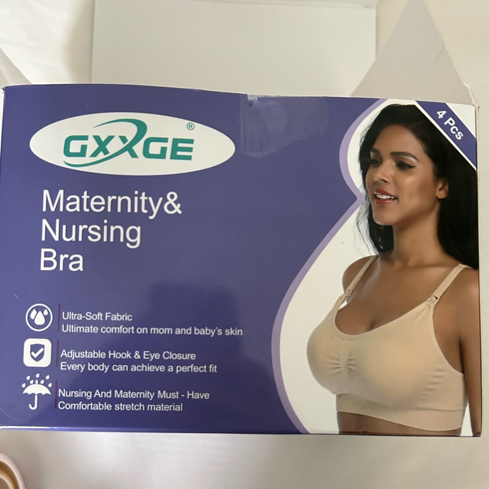 4 Maternity & Nursing bras; 2 NWT, 2 gently used